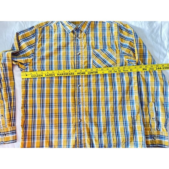 Ruff Hewn Junior Boy XL 18/20 Long Sleeve Plaid Button Down Shirt 100% Cotton - Picture 5 of 10